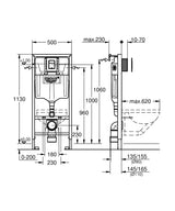 Rezervor Grohe Rapid Sl 3 In 1 Cu Clapeta Skate Cosmopolitan S Crom Si Set Fixare