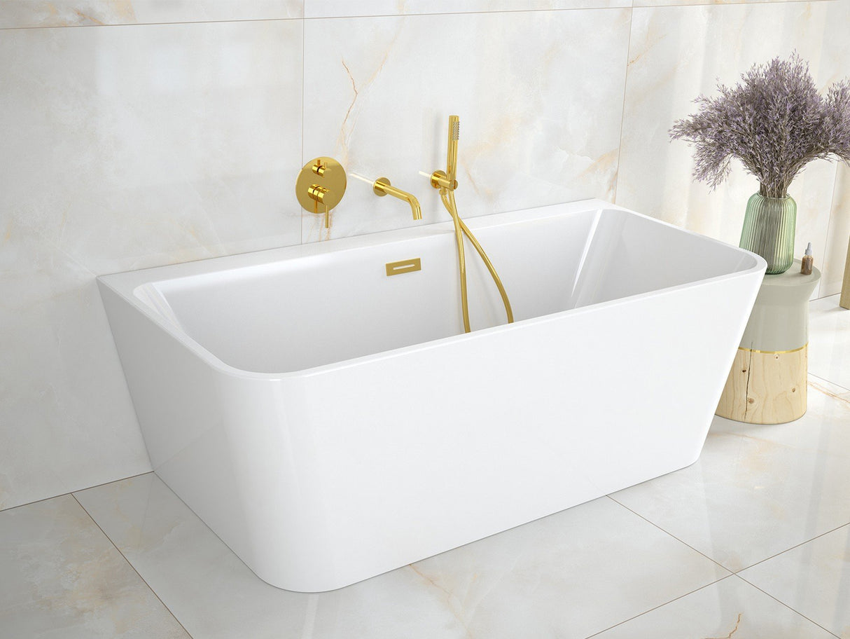 Cada Besco Acryl Freestanding Btw Varya 170X80 Alba Cu Ornamente Sifon Si Preaplin Crom