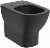 Vas Wc Ideal Standard Tesi Btw Aquablade Pentru Rezervor Incastrat, 55.5X36.5 Cm, Silk Black Negru